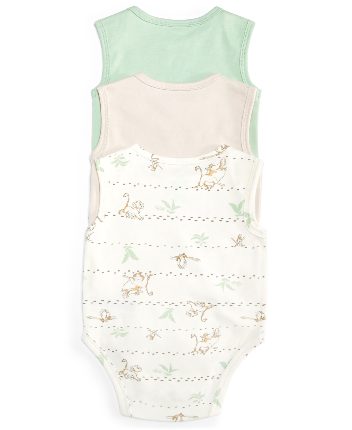 Disney Baby The Lion King Simba, Timon, Pumbaa & Zazu Printed Bodysuits, Pack of 3