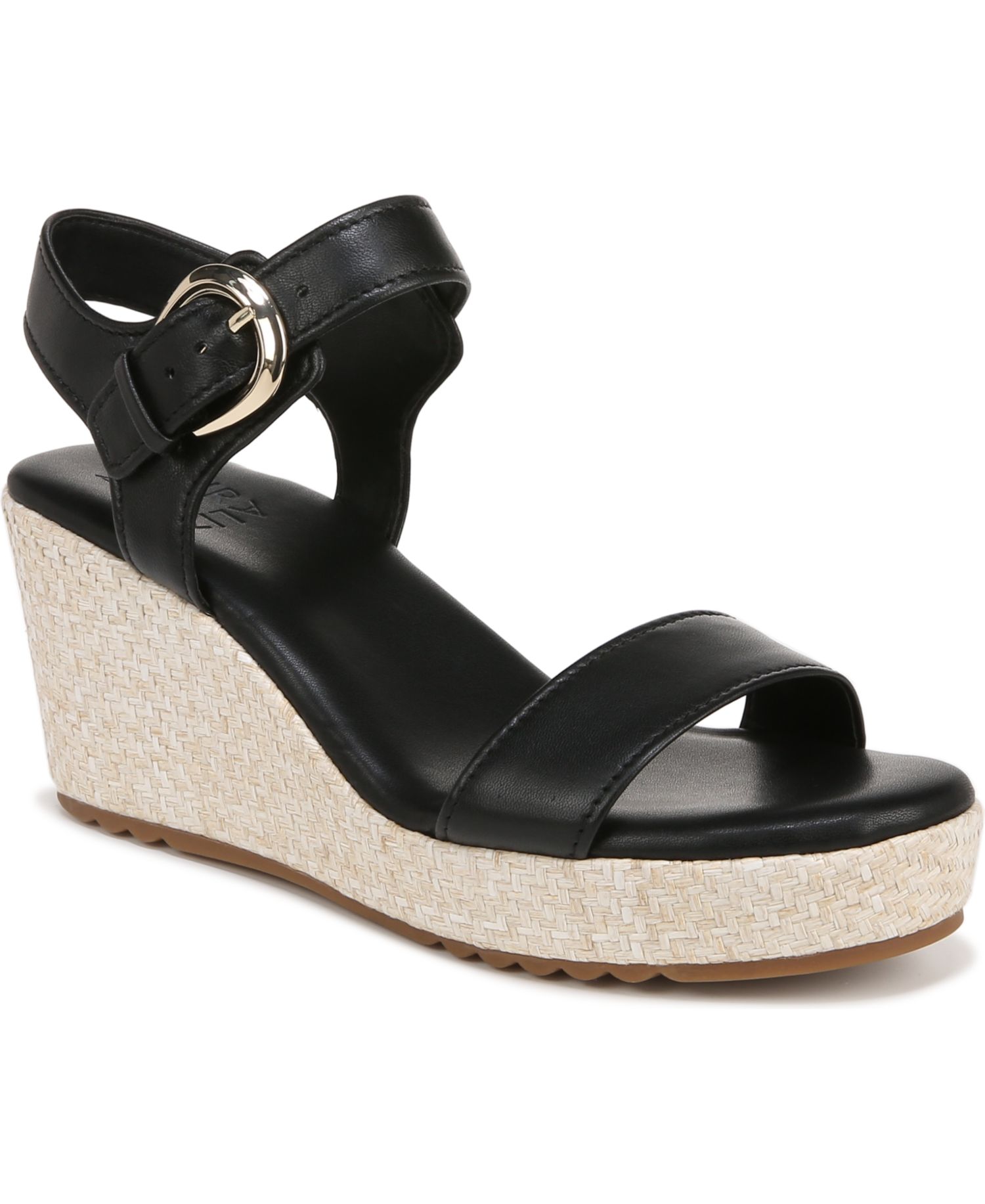 Women's Stella Open Round Toe Buckle Wedge Sandals