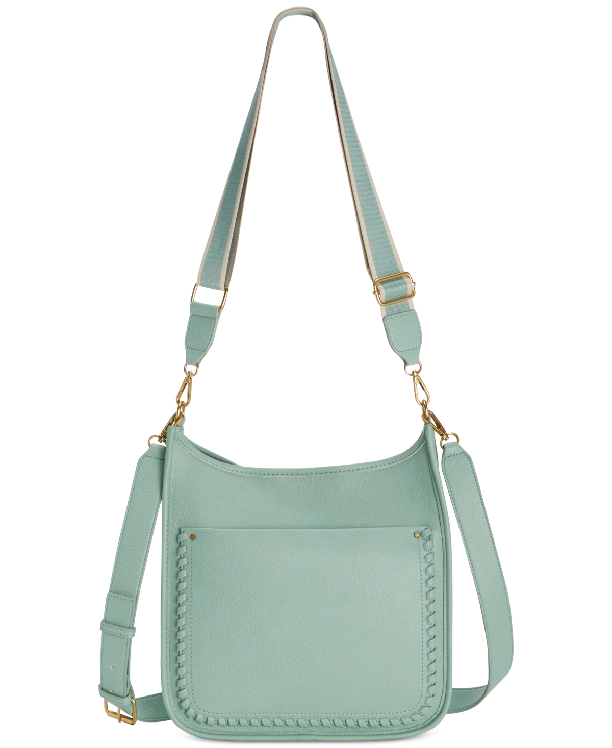 Shop Style & Co Whipstitch Medium Crossbody, Created For Macy's In Mint Sage