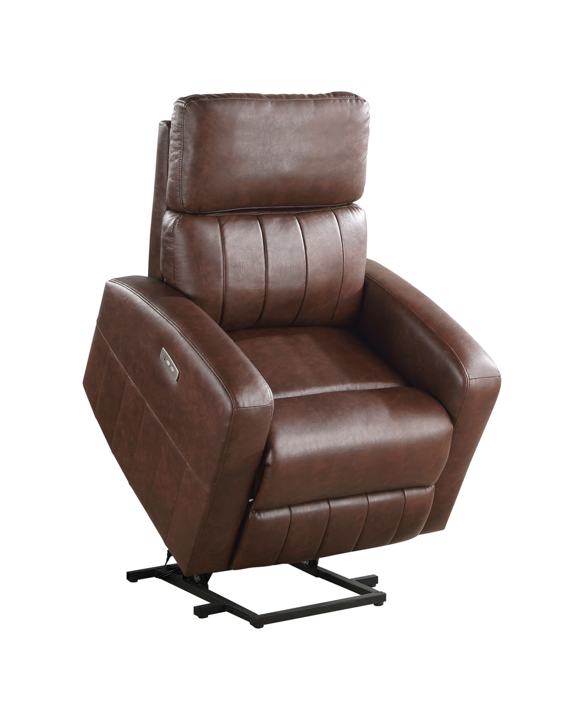 Shop Homelegance White Label Crackle Power Lift Chair In Brown