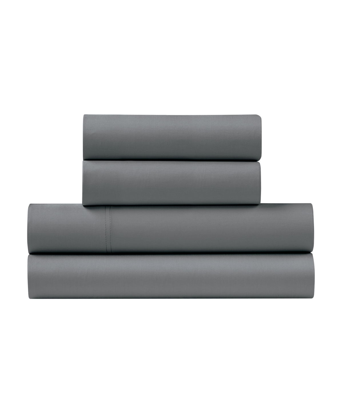 Ella Jayne Percale Cool And Crisp 300 Thread Count 100% Cotton 4-pc. Sheet Set, California King In Charcoal