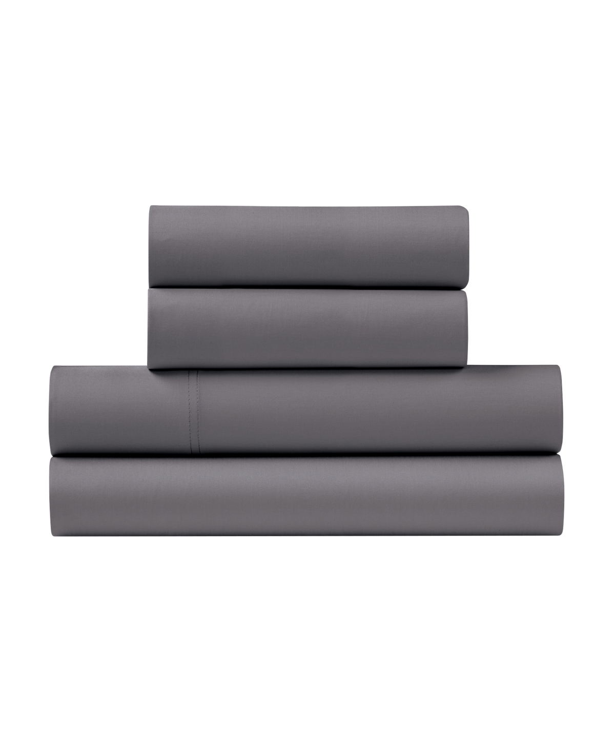 Ella Jayne 500 Tc Cotton Sateen Deep Pocket 4 Pc Sheet Set, Cal King In Charcoal