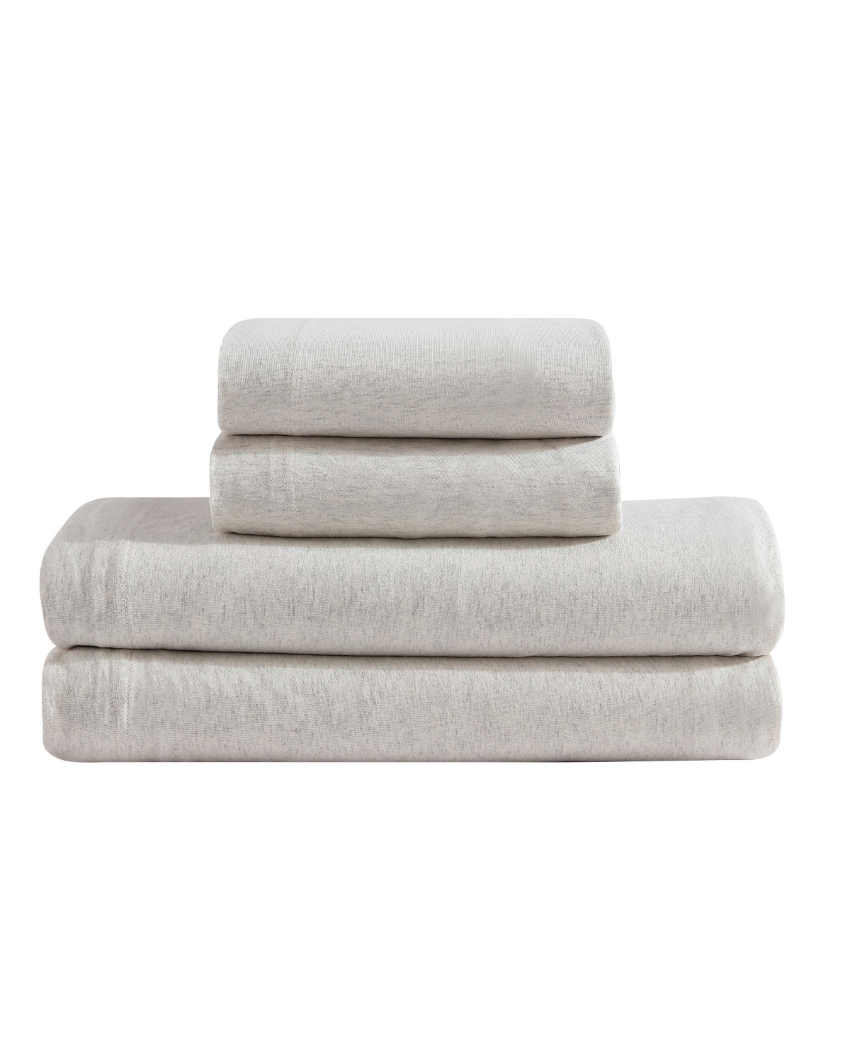 Calvin Klein Modern Cotton Melange Tencel Jersey 4-pc. Sheet Set, King In Ivory,gray