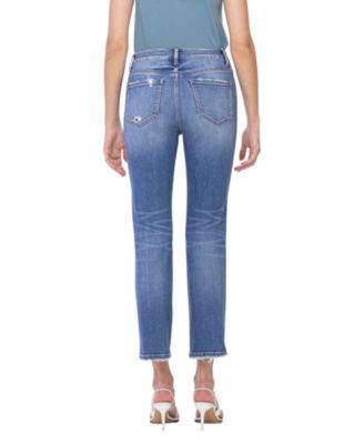 Women's High Rise Slim Straight Jeans