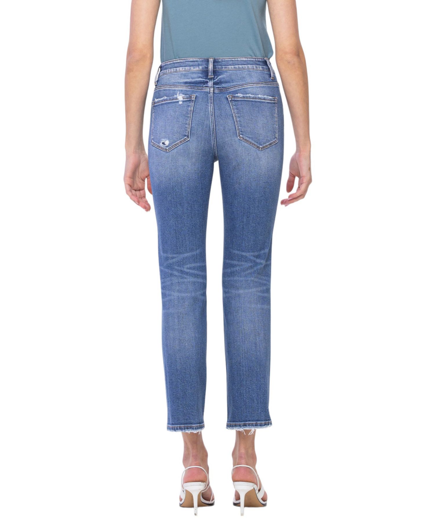 Women's High Rise Slim Straight Jeans