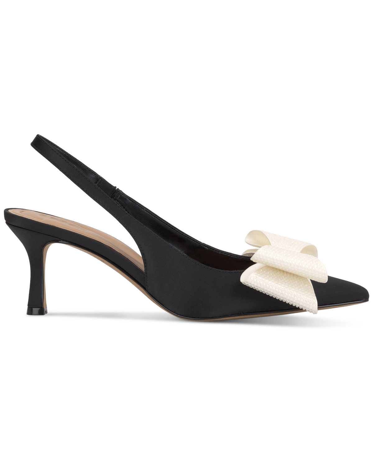Shop Inc International Concepts Women's Giverny Halter Back Pumps, Created For Macy's In Black,white Bow