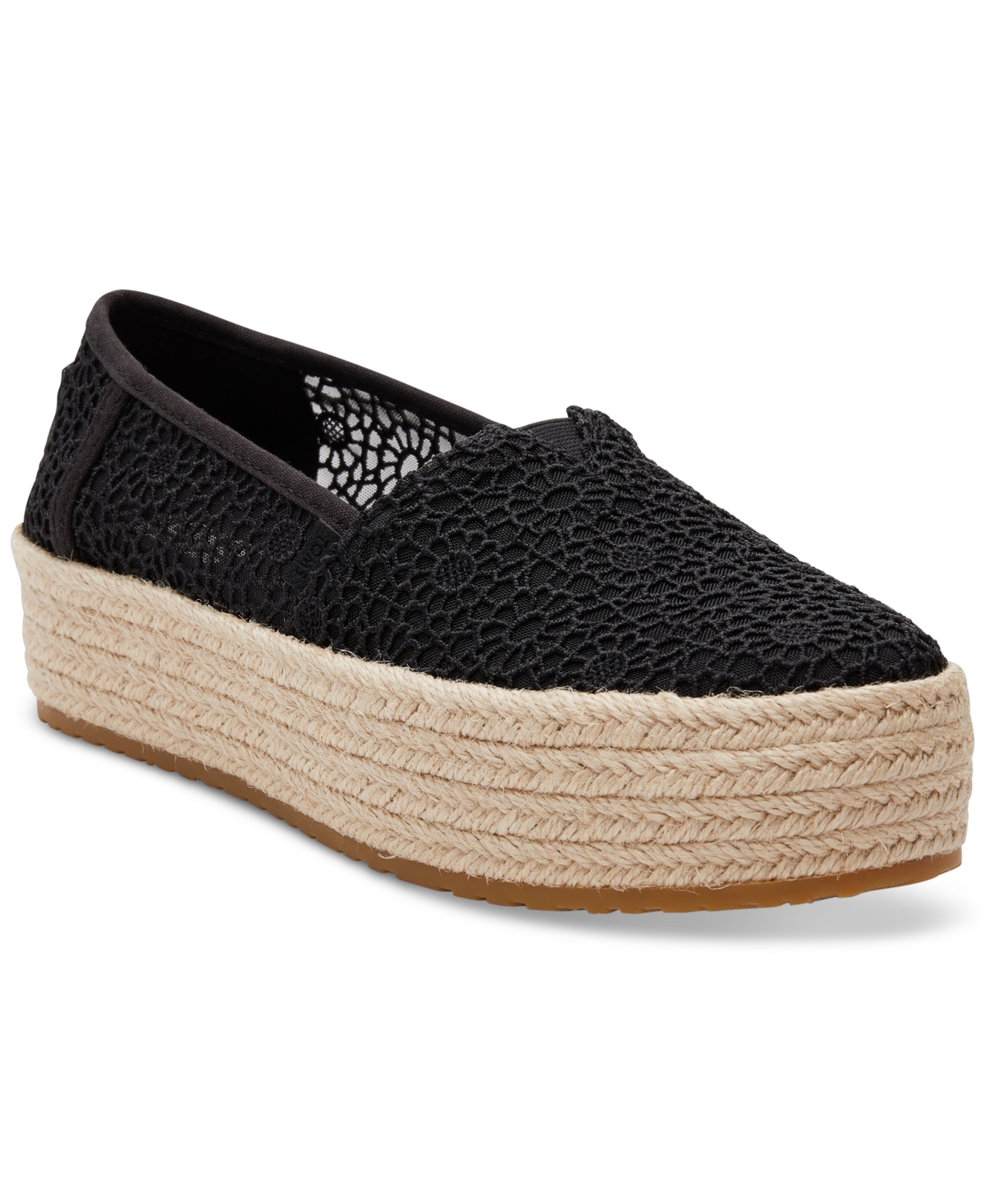 TOMS WOMEN'S VALENCIA MOROCCAN CROCHET PLATFORM ESPADRILLES 