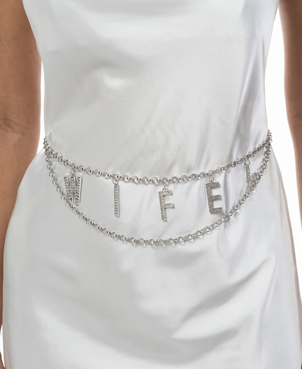 Bellissima Millinery Collection Women's Wifey Chain Belt In Silver