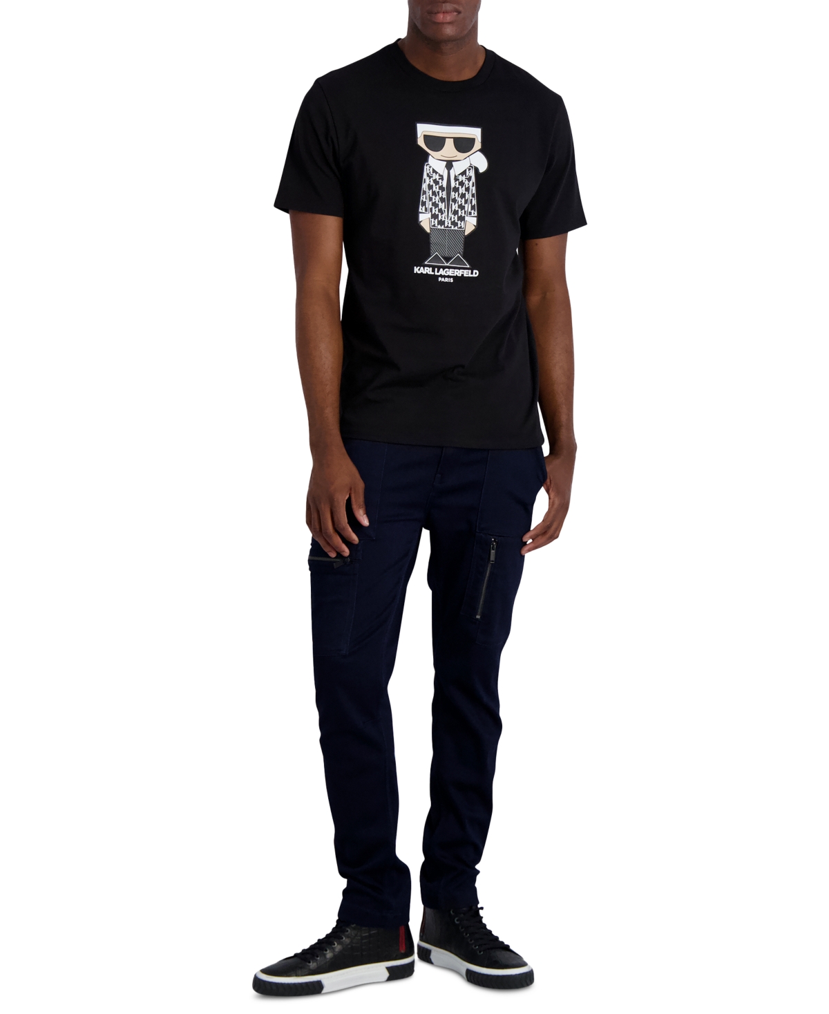 Karl Lagerfeld Paris Men's Flat-Head Karl Graphic T-Shirt