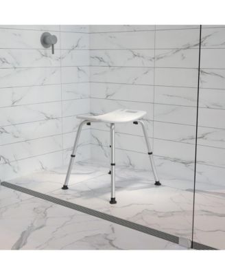 Tool-Free 300 Lb. Capacity, Adjustable Bath & Shower Chair W/ Non-Slip Feet