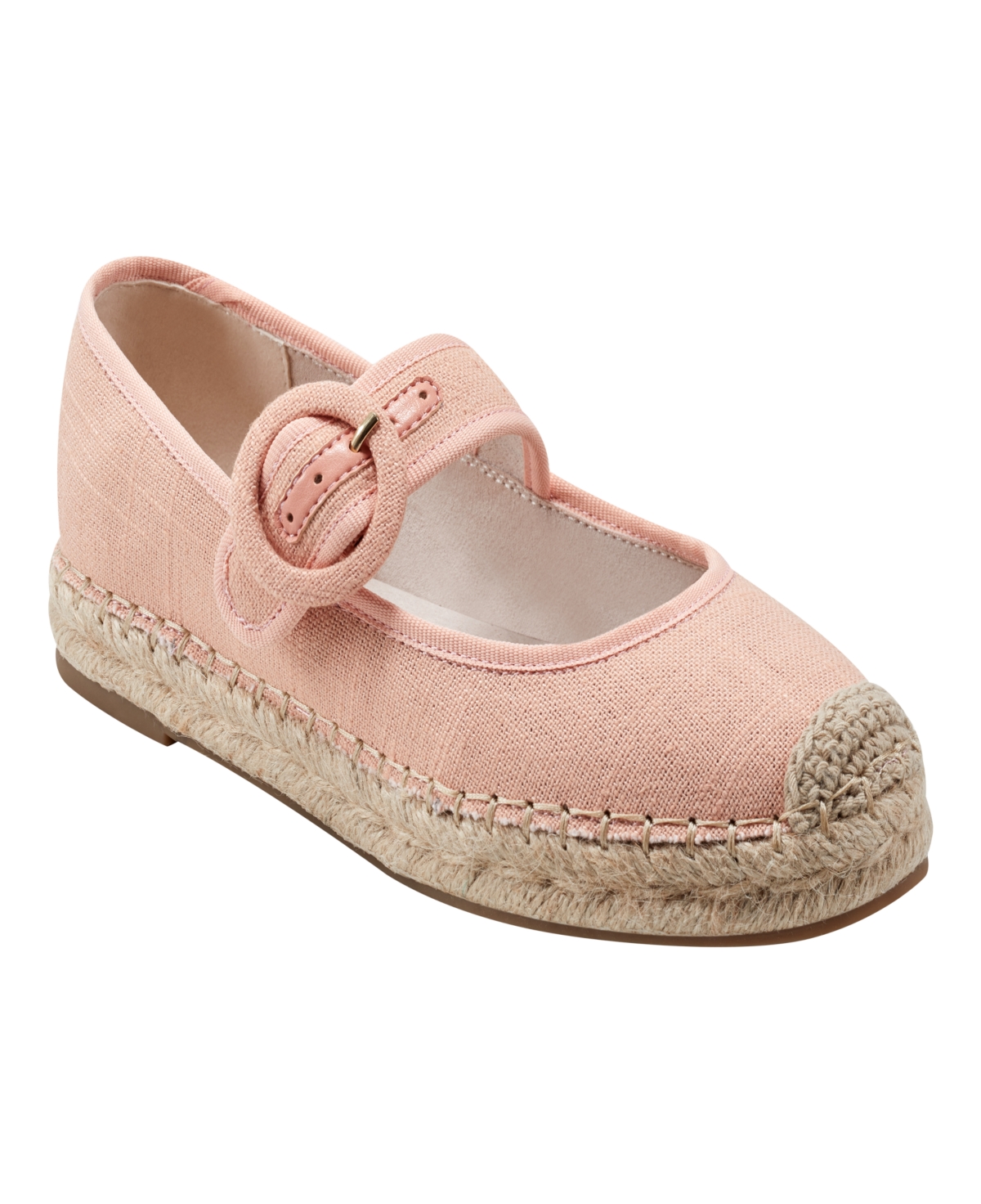 Shop Bandolino Women's Pannie Casual Mary Jane Espadrille Flats In Light Pink- Textile