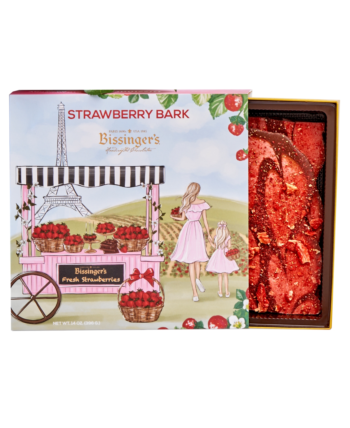 Bissinger's Handcrafted Chocolate Milk Chocolate Strawberry Bark, 14 Oz, 1 Pcs In No Color