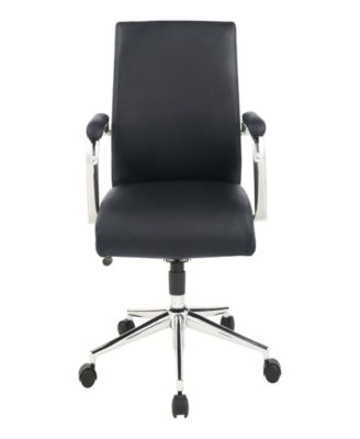 Office Star 41.25" Fabric, Chrome Mid Back Manager's Office Chair