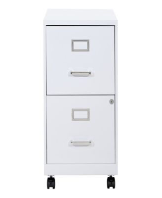Office Star 26.75" 2 Drawer Mobile Locking Metal File Cabinet