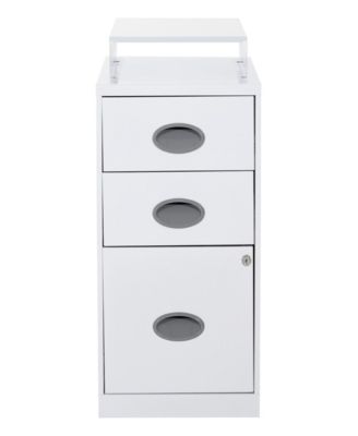 Office Star 27.75" 3 Drawer Locking Metal File Cabinet