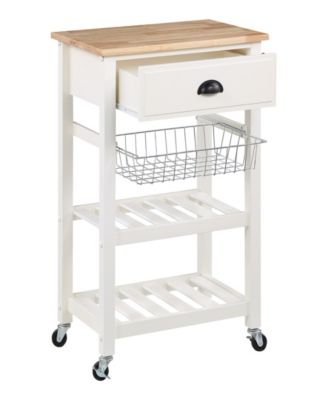Office Star 33.75" Wood Hampton Kitchen Cart