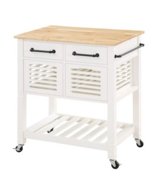 Office Star 34.25" Wood Stafford Kitchen Cart
