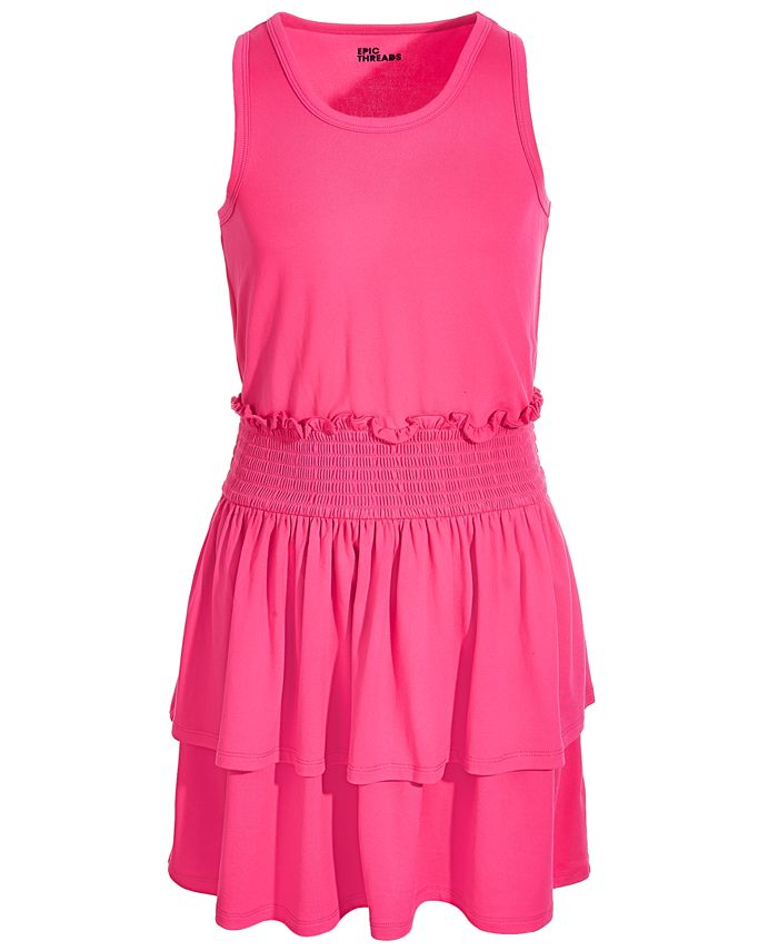 Epic Threads Big Girls Solid Smocked Dress, Created for Macy's - Macy's