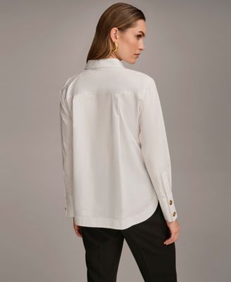 Women's Button Front Collared Shirt