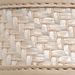 Beige Woven Straw/Leather