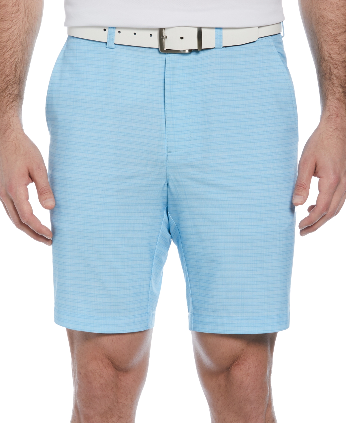 Men's Striped 8" Golf Shorts - Shell Pink