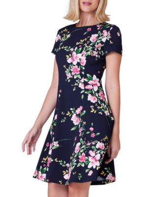 Jessica Howard - Women's Printed Side-Seamed Fit & Flare Dress