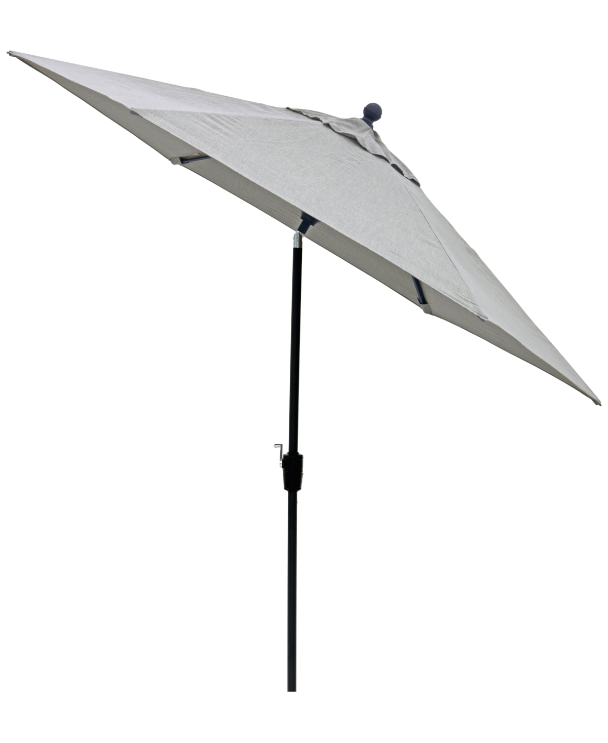 Agio Wythburn Mix And Match Fabric 9' Auto Tilt Umbrella In Oyster Light Grey,pewter Finish