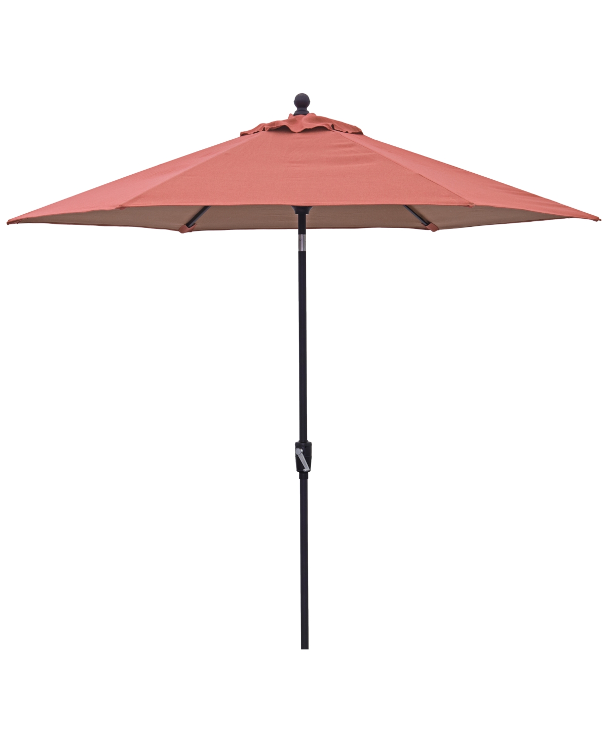 Agio Wythburn Mix And Match Fabric 9' Auto Tilt Umbrella In Peony Brick Red,bronze Finish
