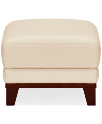 Jeddo 25" Leather Ottoman, Created for Macy's