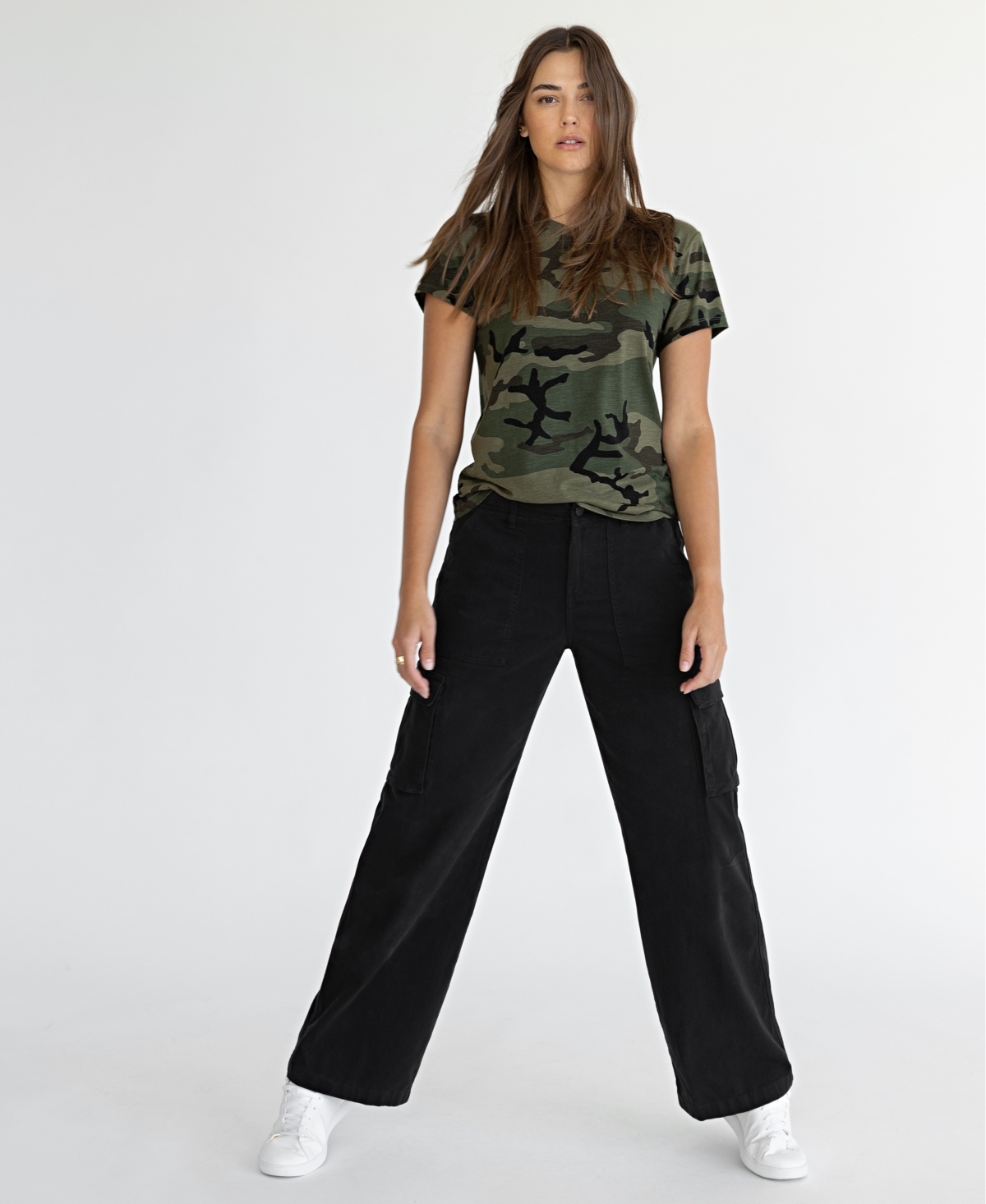 Sanctuary Women's Solid Reissue Straight-Leg Cargo Pants