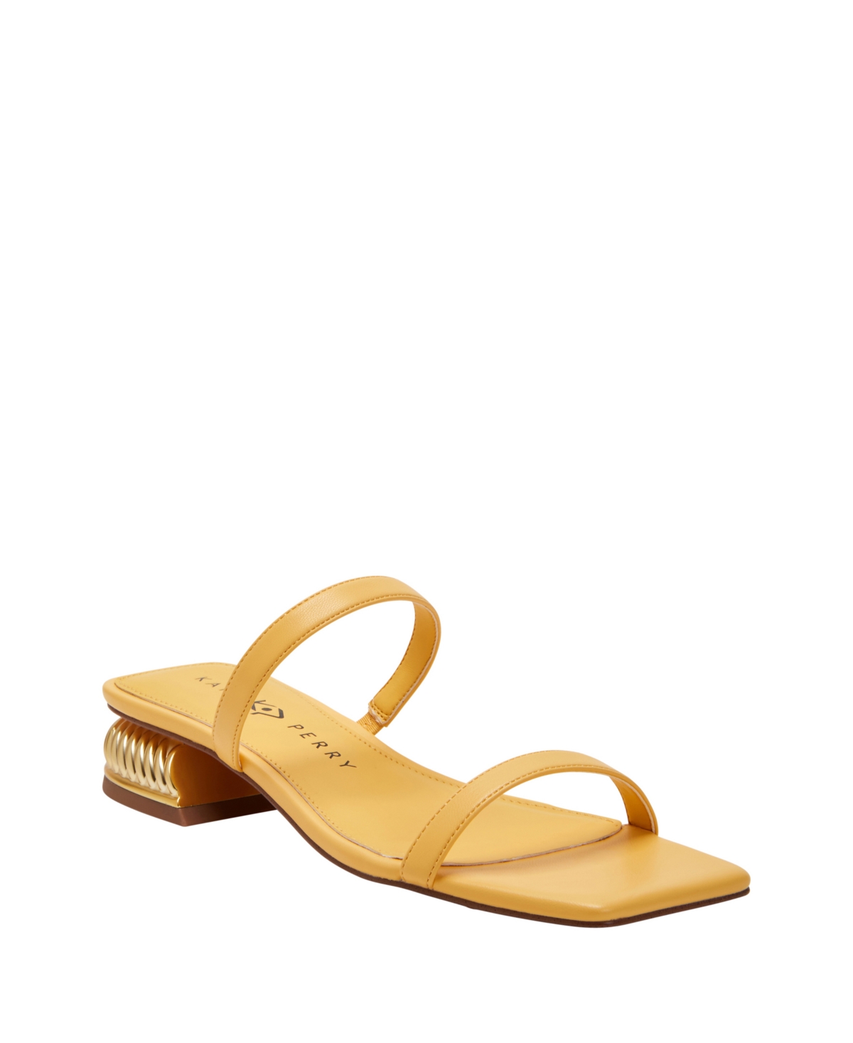 Women's Framing Low Block Heel Sandals - Gold