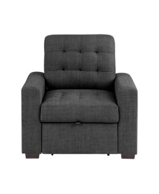 White Label Bonita 38" Chair with Pull-Out Ottoman