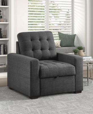 White Label Bonita 38" Chair with Pull-Out Ottoman