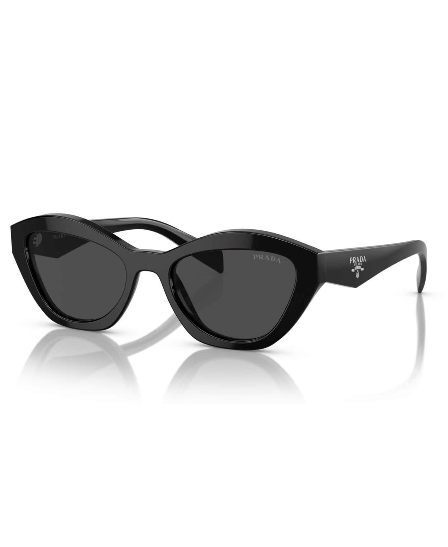 Женские солнцезащитные очки Prada Low Bridge Butterfly Sunglasses, PR A02SF, цвет: Чёрный — фото 1