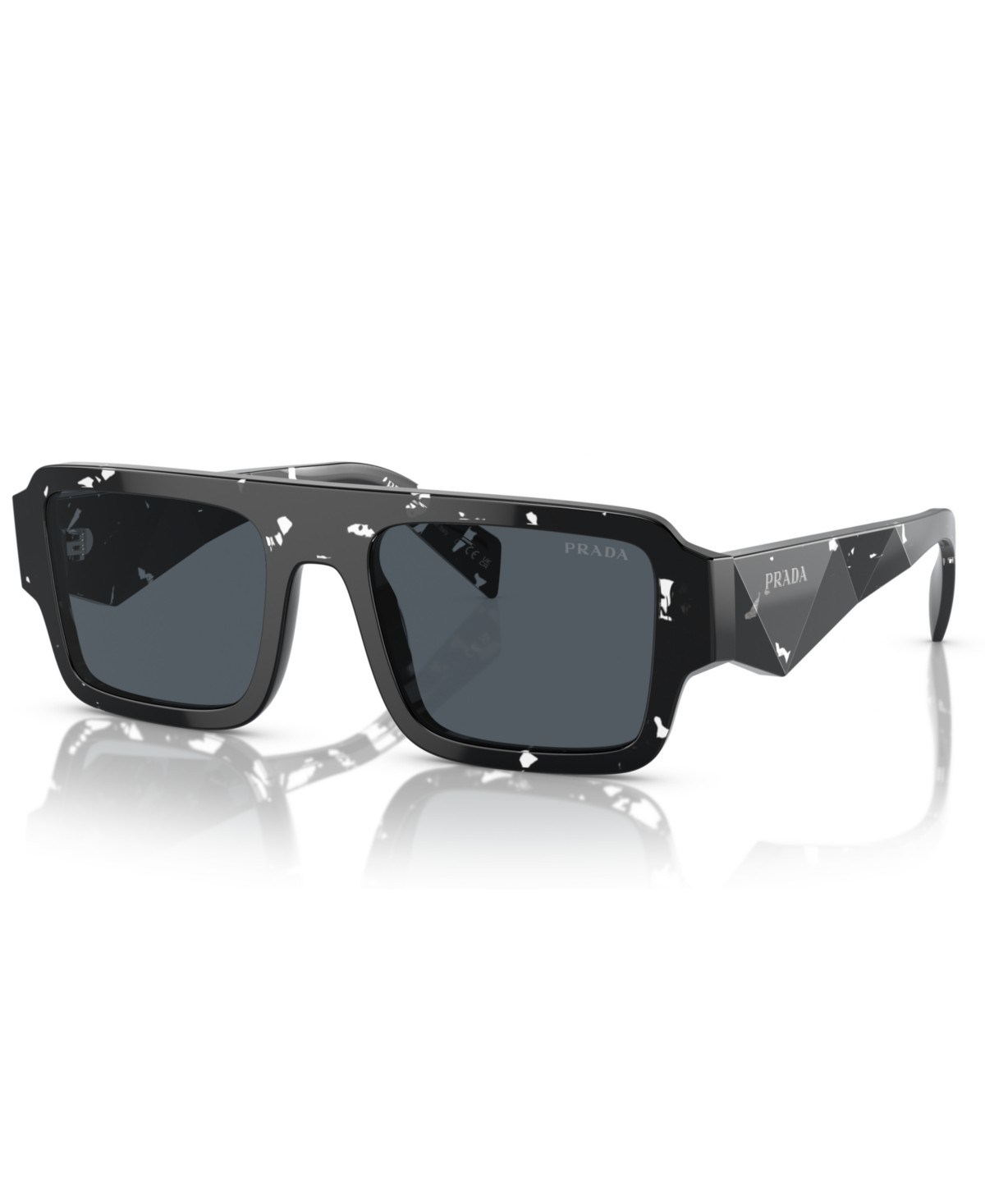 Мужские PRADA Low Bridge Rectangular Men's Sunglasses, PR A05SF — фото 1