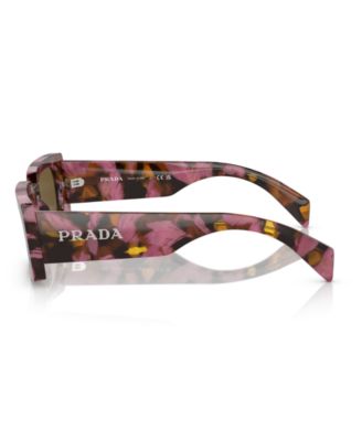 Lettering Rectangular Women's Sunglasses, PR A07S