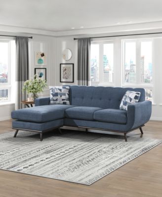 White Label Andora Reversible 87" Sofa Chaise