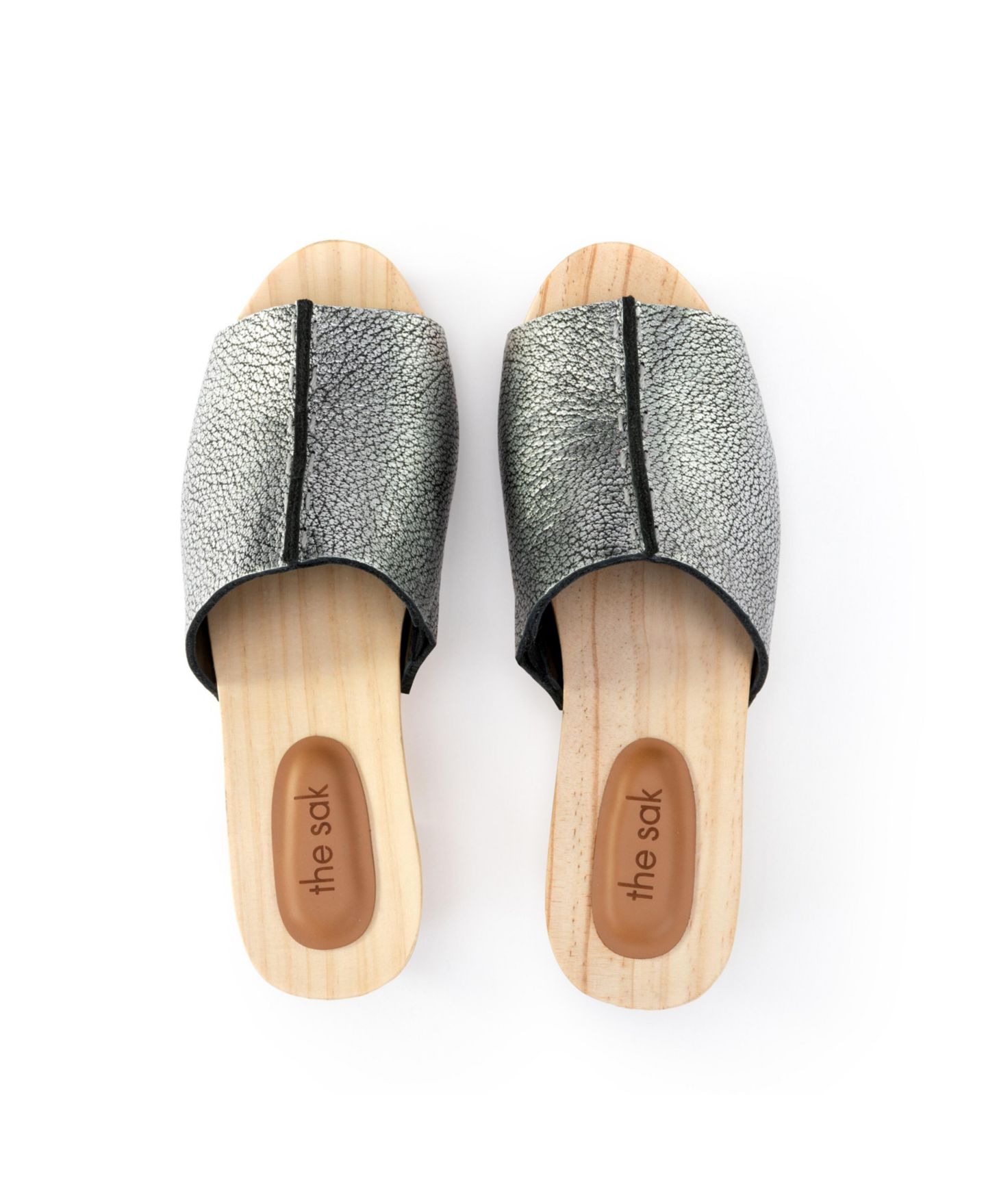 Женские сандалии The Sak Ella Leather Sandal, цвет: Тёмный серебряный — фото 2