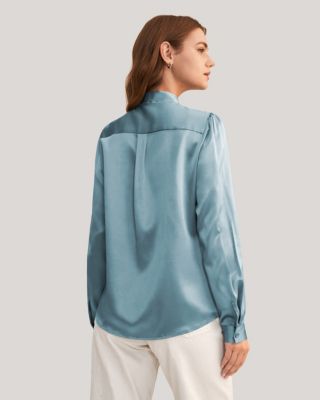 Women's Bow-tie Neck Silk Blouse