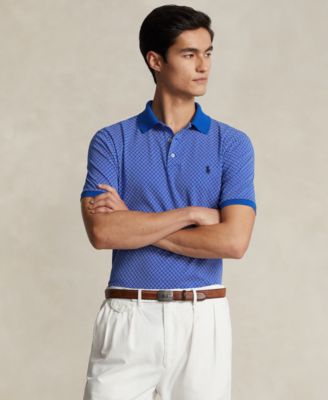 폴로 랄프로렌 Polo Ralph Lauren Mens Classic-Fit Soft Cotton Polo Shirt,Magnolia Deco Hrtg Blue