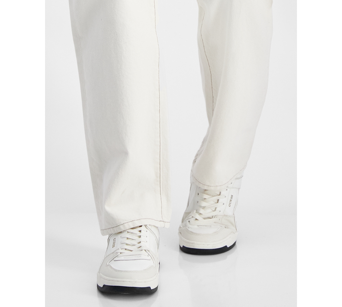 Shop Guess Men's Mason Regular-straight Fit Jeans In Pearl White Multi