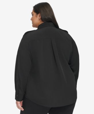 Women's Plus Size Utility Shirt, First&commat;Macy’s