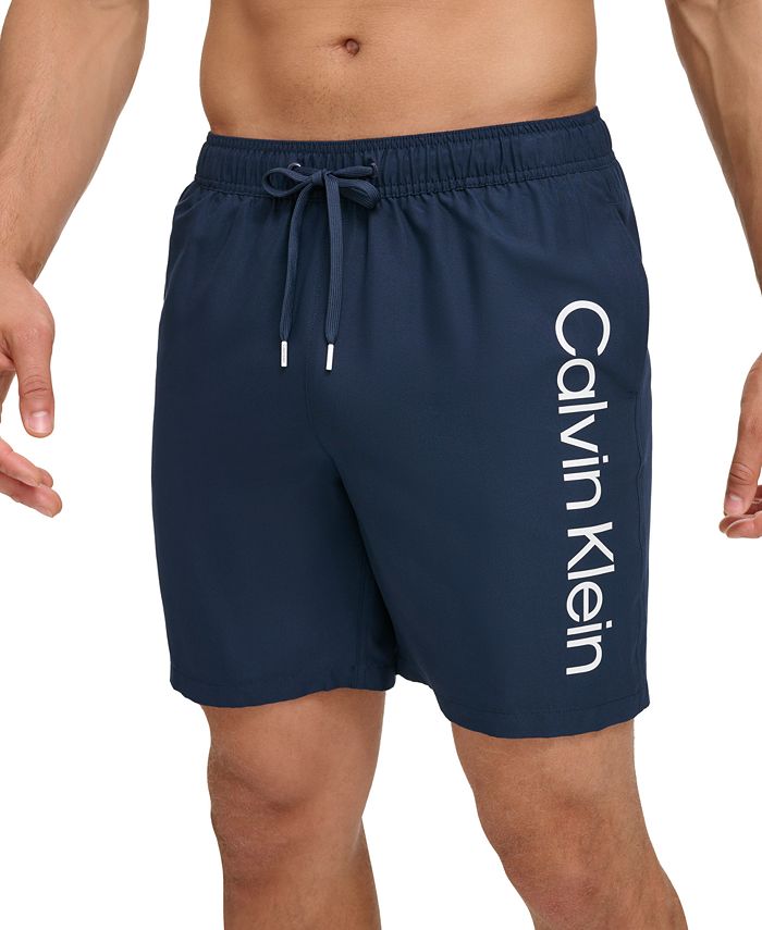 Men's Core Logo-Print 7 Volley Swim Trunks, Created For Macy's
