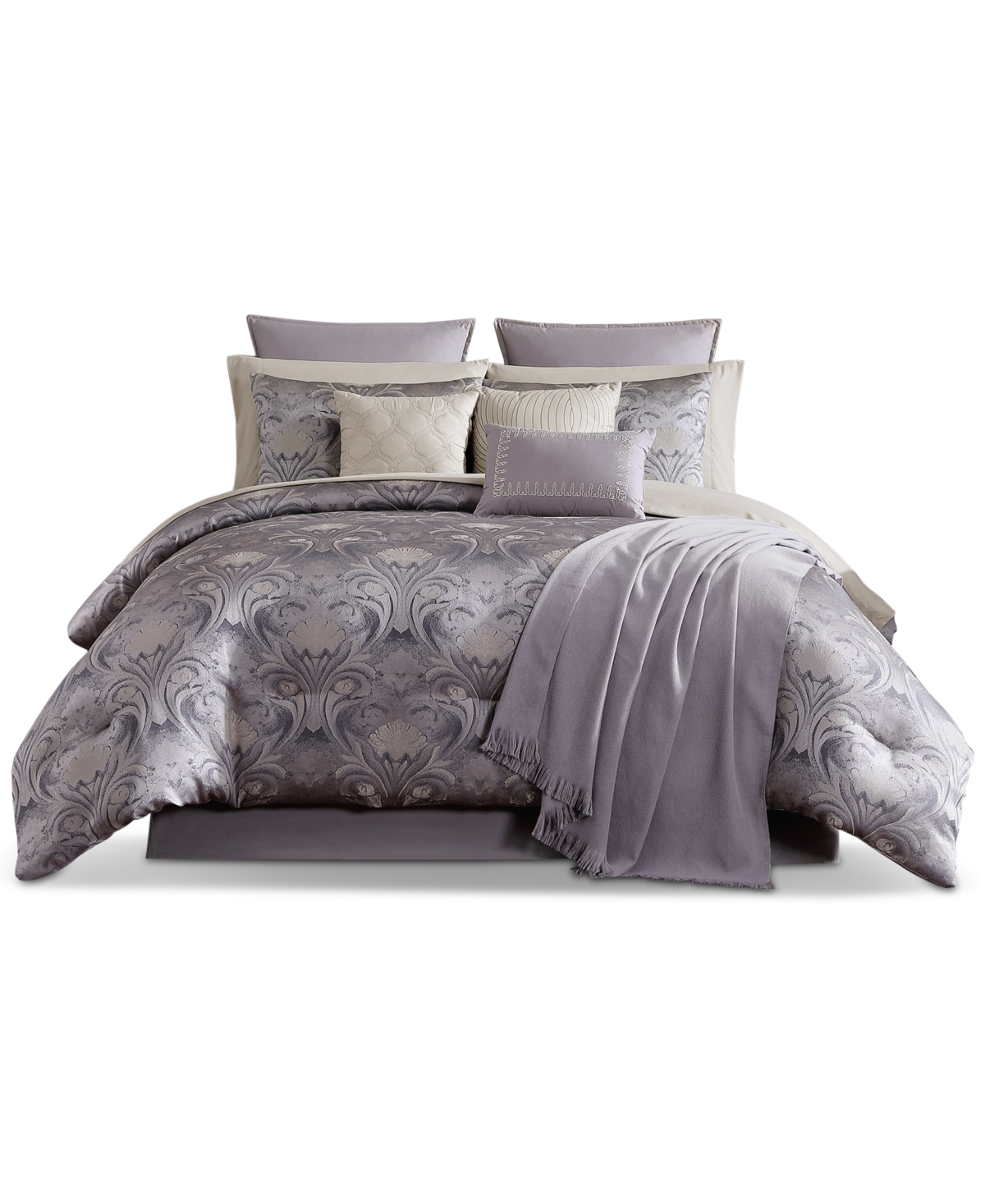 Shop Hallmart Collectibles Vivica 14-pc. Comforter Set, King In Grey