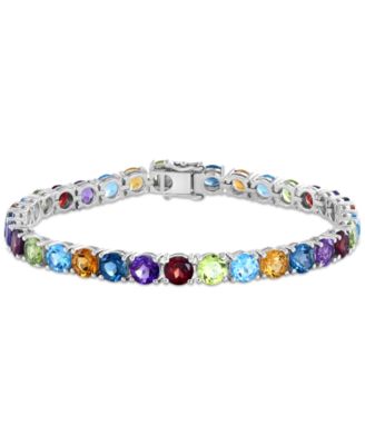 EFFY Collection - Multi-Gemstone Tennis Bracelet (14-1/4 ct. t.w.) in Sterling Silver