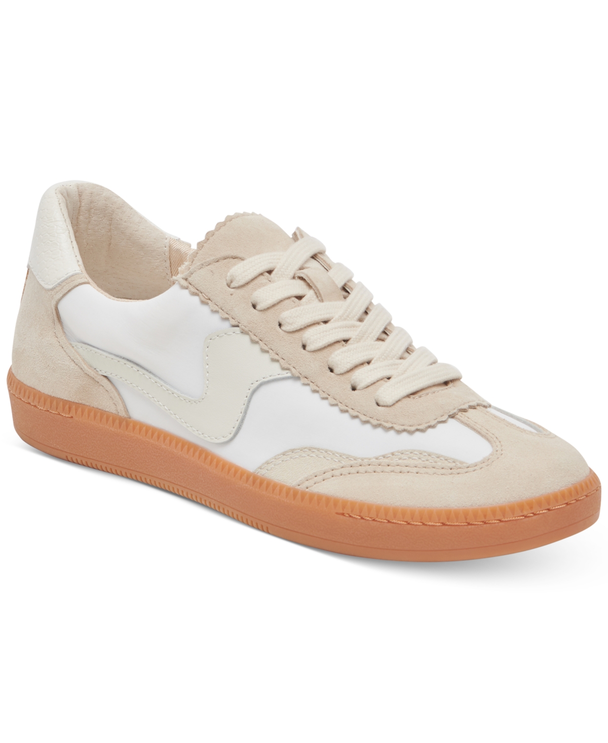 Shop Dolce Vita Women's Notice Low-profile Lace-up Sneakers In Ivory Multi Nylon