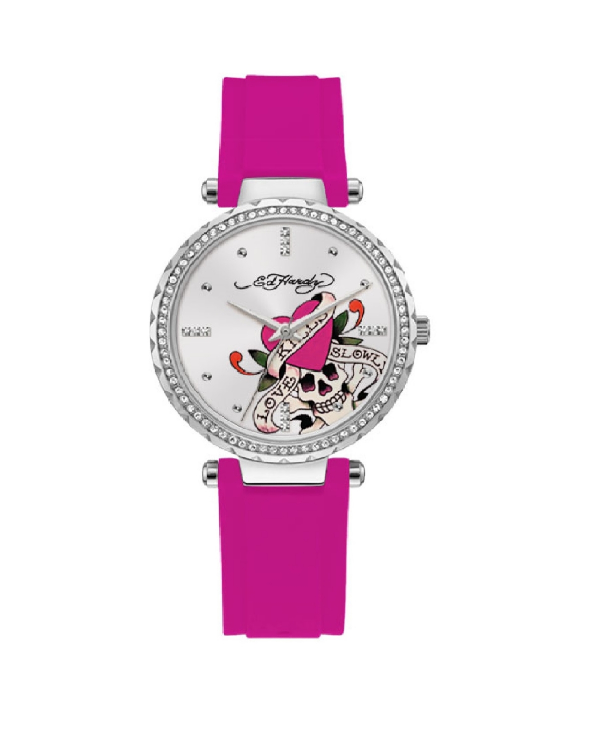 Women's Quartz Matte Pink Silicone Strap Analog Watch 36mm - Matte Pink