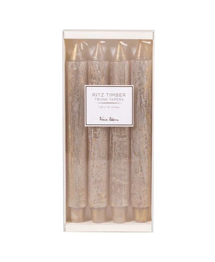 Vance Kitira 10" Ritz Timber Taper Candles, Set of 4 Macy's