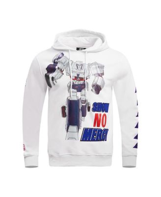 Men's and Women's White Transformers No Mercy Pullover Hoodie