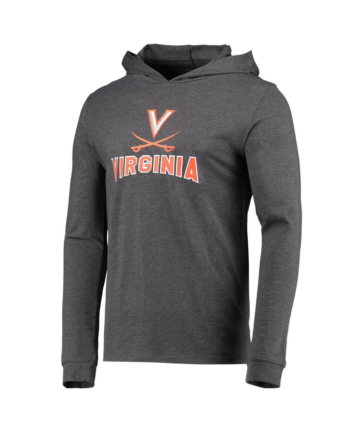 Shop Concepts Sport Men's  Navy, Heather Charcoal Virginia Cavaliers Meter Long Sleeve Hoodie T-shirt And  In Navy,heather Charcoal